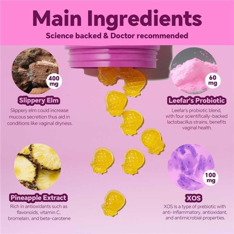 Sereny™ Leefar Probiotic Gummy Pineapple Flavor Pineapple